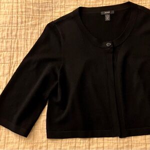 Alfani Cropped Black Cardigan, L